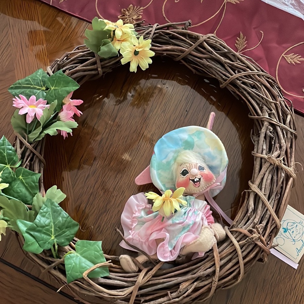 Vintage but NEW Annalee 14” Grapevine Wreath